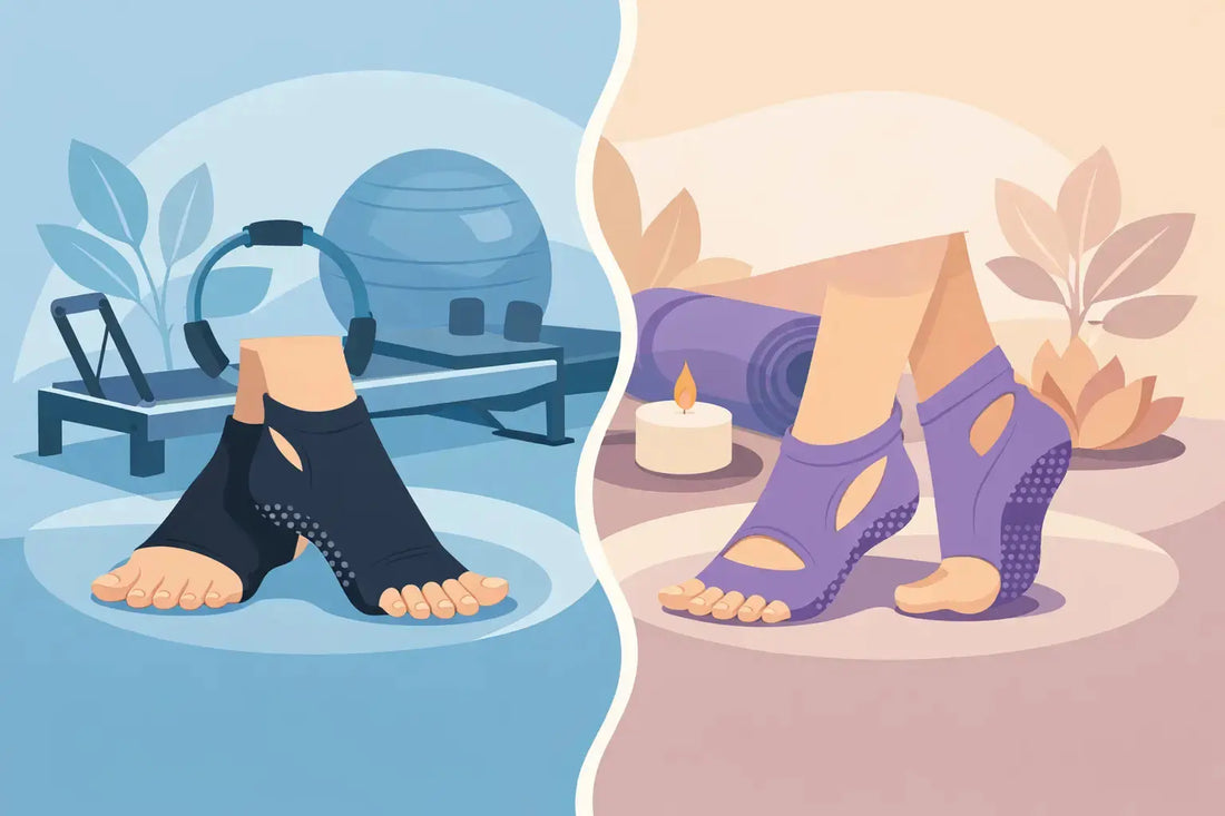Pilates sokken versus yogasokken
