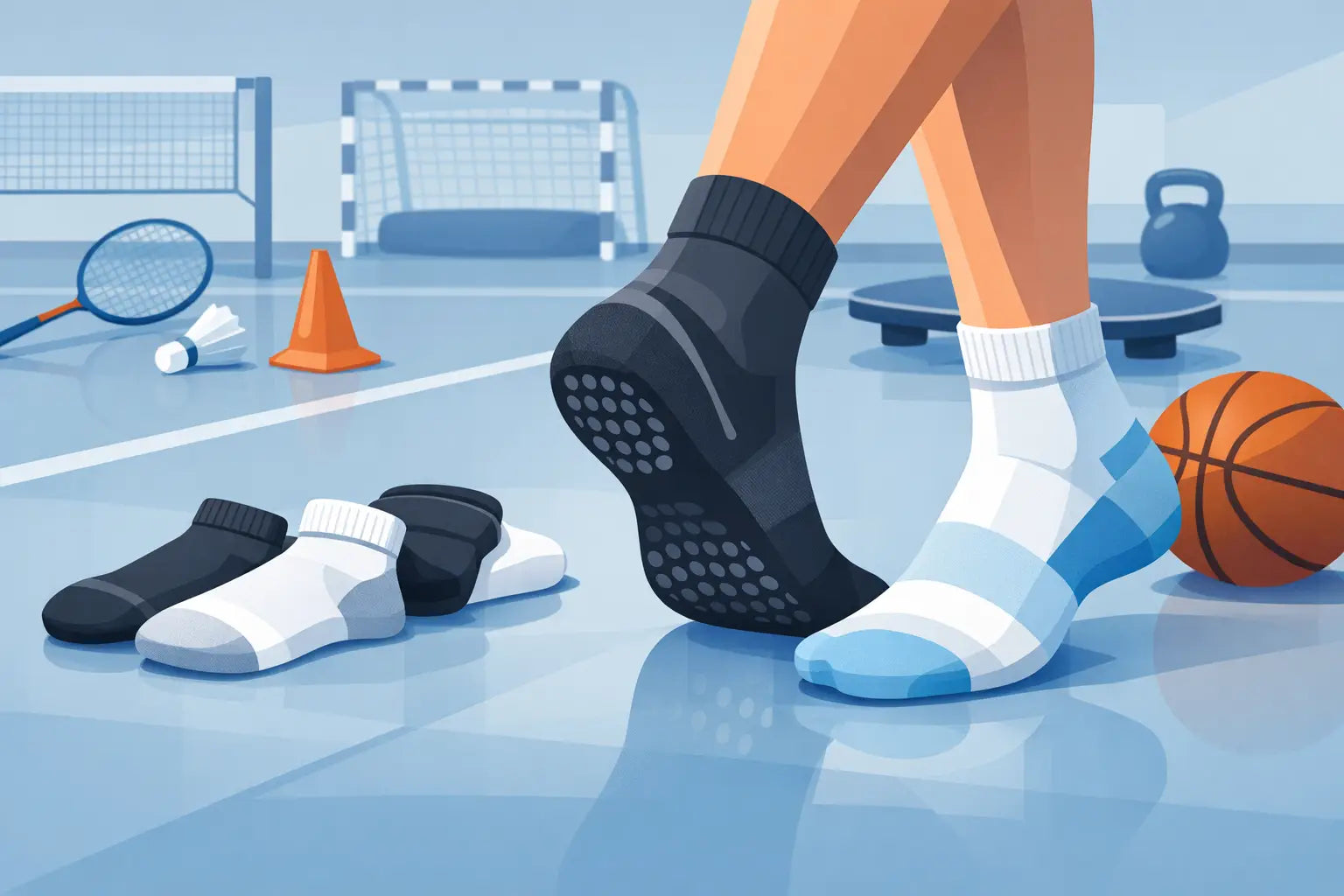 Sokken voor gladde vloer sporten kiezen