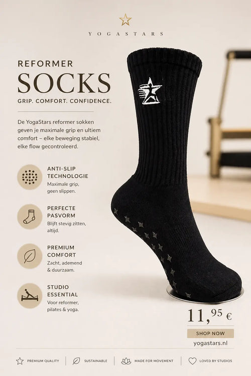 Reformer Grip Sock Deep Carbon Yogastars.nl