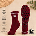 Reformer Pilates Grip Socks low neck Ruby red Yogastars.nl