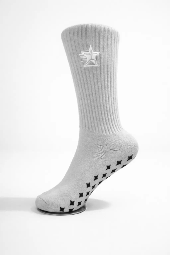 Reformer Pilates Grip Sokken Silver Mist Yogastars.nl