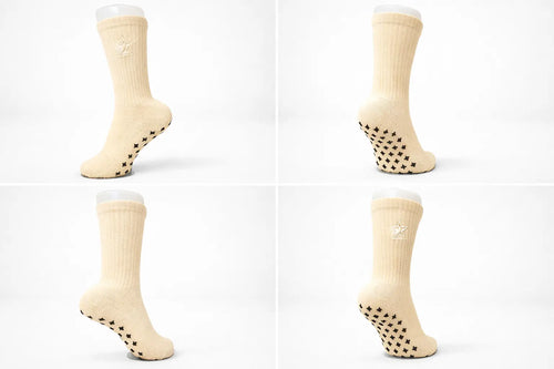 Reformer Pilates Grip Sokken Ivory Biscuit Yogastars.nl