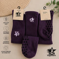 3-Pack Reformer Pilates Grip Sokken Purple Pulse Yogastars.nl