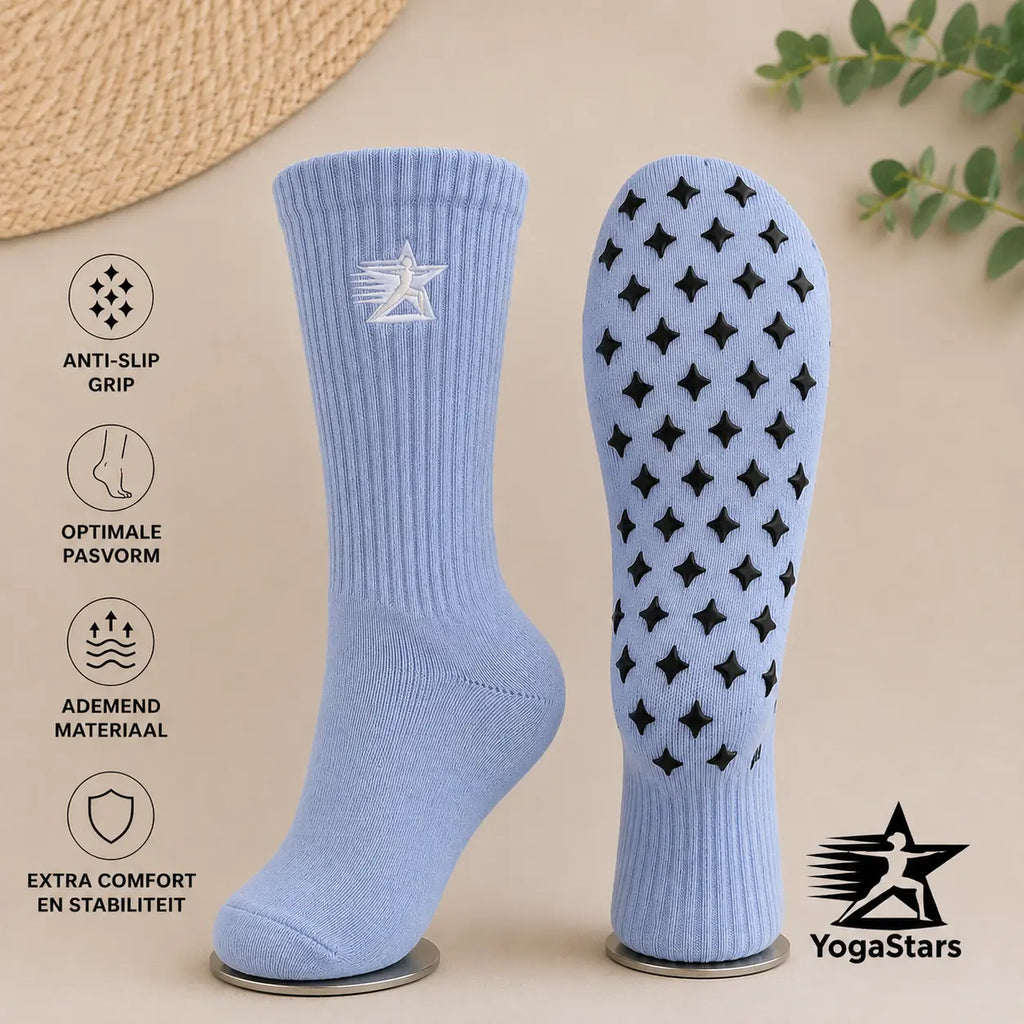 Reformer Grip Sokken Blueberry Mist Yogastars.nl