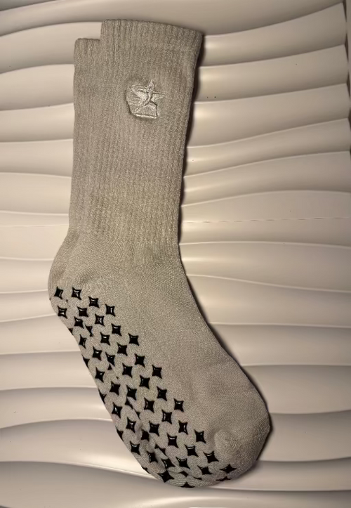 Reformer Pilates Grip Sokken Silver Mist Yogastars.nl