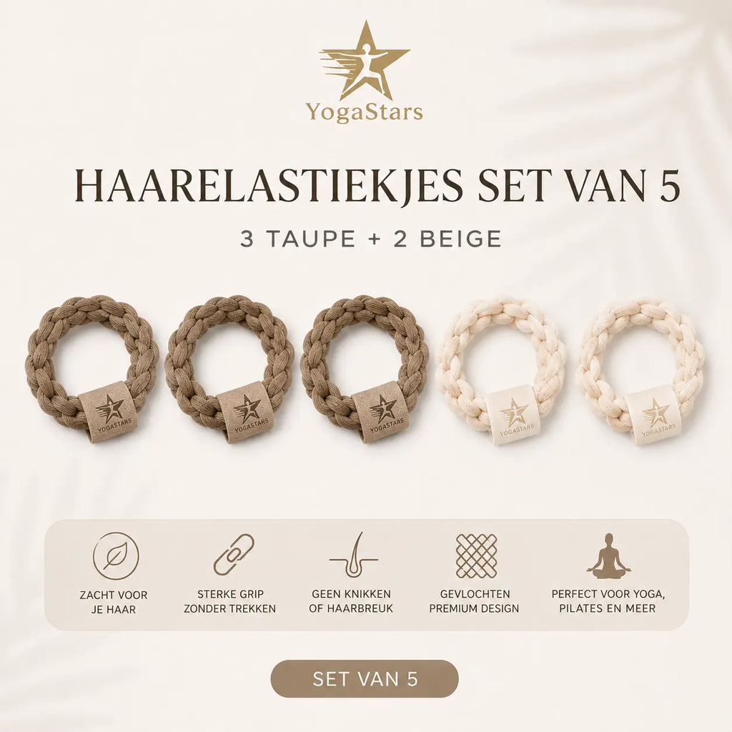 5x Premium Haarelastiekjes YogaStars Yogastars.nl