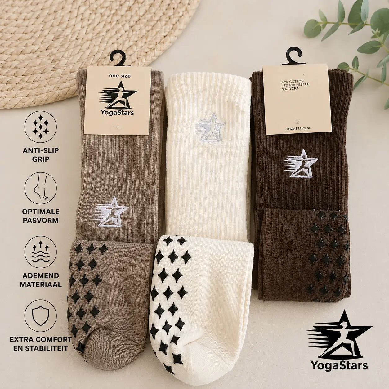 3-pack Earth Tones Yogastars.nl