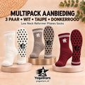 AUTUMN TRIO 3-Pack Reformer Pilates Grip Socks low neck 12cm Yogastars.nl